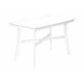 Monarch Specialties Dining Table, 48 in. Rectangular, Small, Kitchen, Dining Room, White Veneer, Wood Legs, Transitional I 1323